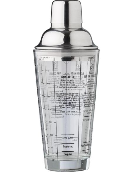 Coctelera de cristal 400 ml con recetas