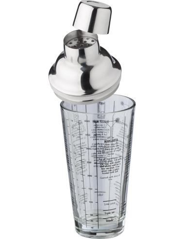 Coctelera de cristal 400 ml con recetas