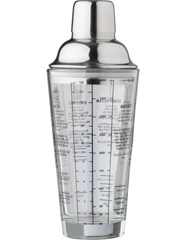 Coctelera de cristal 400 ml con recetas