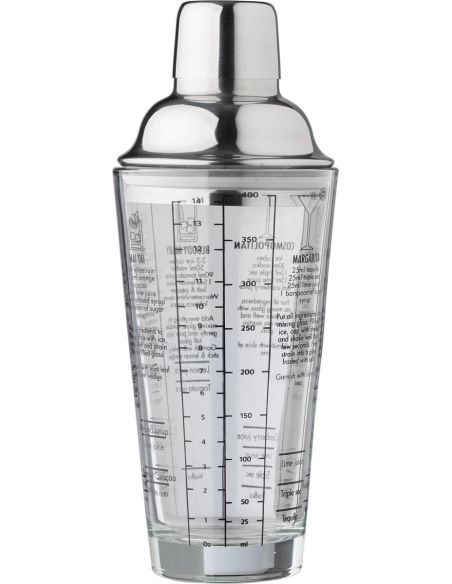 Coctelera de cristal 400 ml con recetas