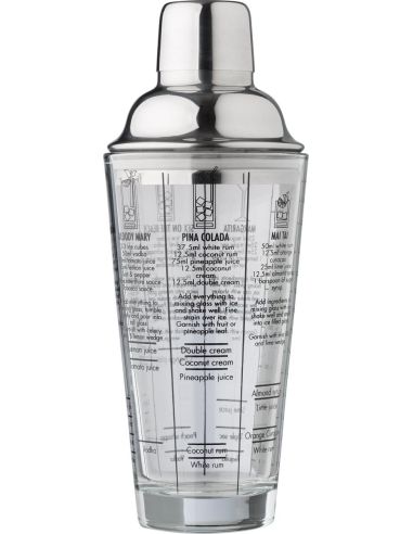 Coctelera de cristal 400 ml con recetas