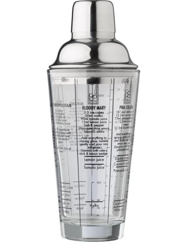 Coctelera de cristal 400 ml con recetas
