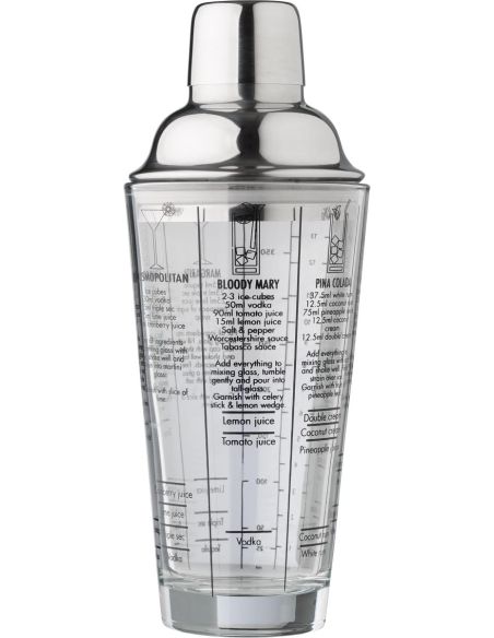 Coctelera de cristal 400 ml con recetas