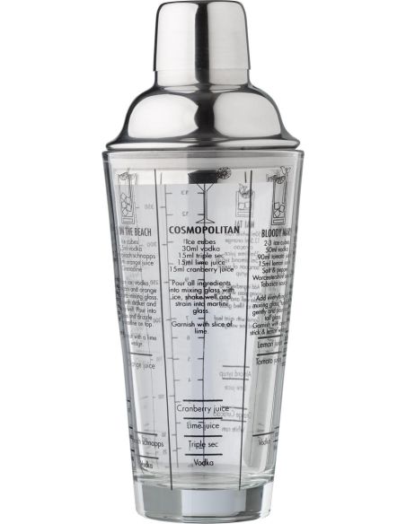 Coctelera de cristal 400 ml con recetas