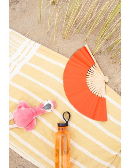 Abanico de bambú y papel para verano