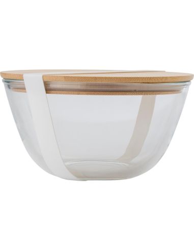 Ensaladera borosilicato 1200 ml con tapa de bambú