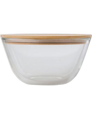 Ensaladera borosilicato 1200 ml con tapa de bambú