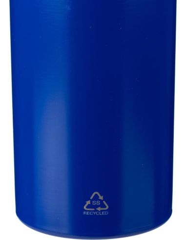 Botella acero reciclado 500 ml con asa y bambú