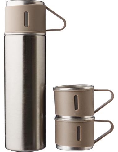 Set termo acero inox 420 ml con 3 tazas