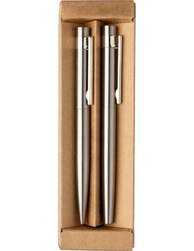 Set de escritura de acero inoxidable reciclado