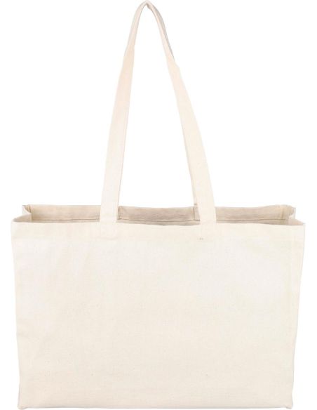 Bolsa de algodón 280 g/m² con fuelle 10 cm