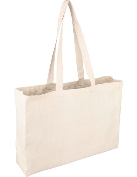 Bolsa de algodón 280 g/m² con fuelle 10 cm