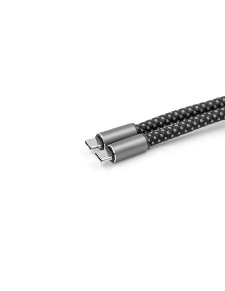 Cable USB-C 60W RPET nailon aluminio GRS RoHS transferencia