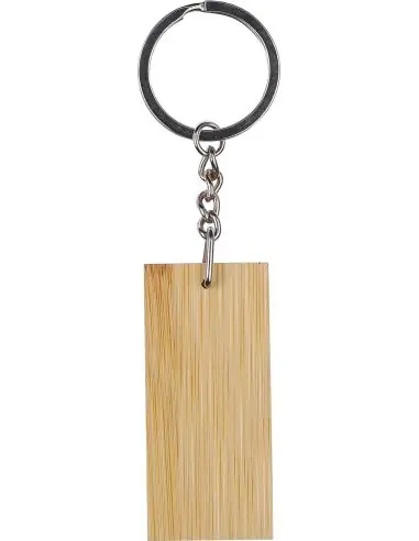 Llavero rectangular de bambú Ecológico...