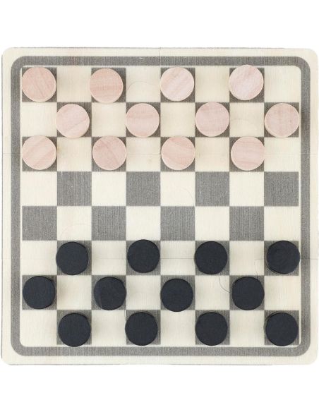 Juego de ajedrez y damas de madera
