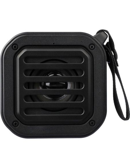 Altavoz exterior ABS reciclado 3W IPX6 solar LED mosquetón