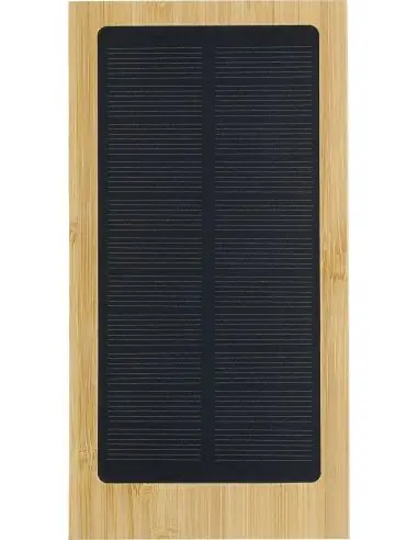 Power Bank solar de bambú Ecológico...