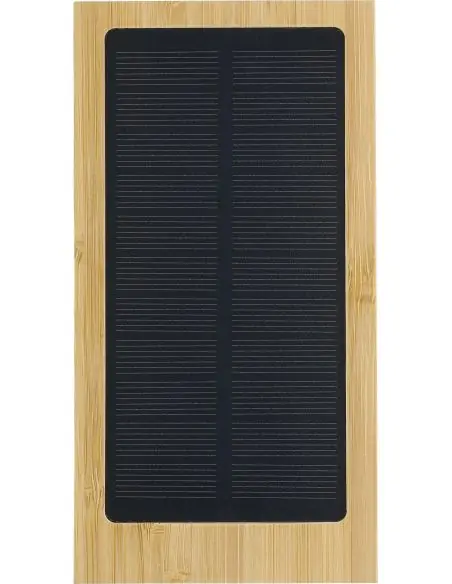 Power Bank solar de bambú Ecológico Personalizado 101266572