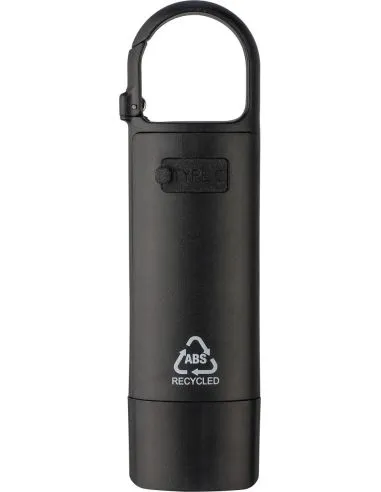 Mini linterna ABS reciclado USB-C 200 mAh