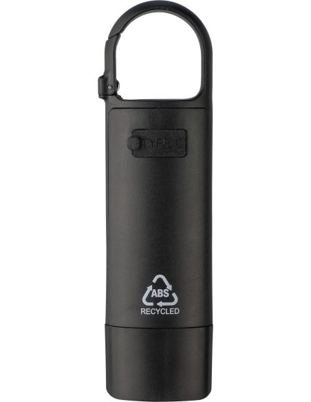 Mini linterna ABS reciclado USB-C 200 mAh