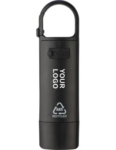 Mini linterna ABS reciclado USB-C 200 mAh