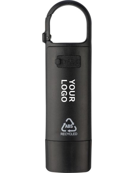 Mini linterna ABS reciclado USB-C 200 mAh