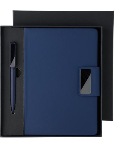 Set libreta 80 hojas y bolígrafo aluminio reciclado