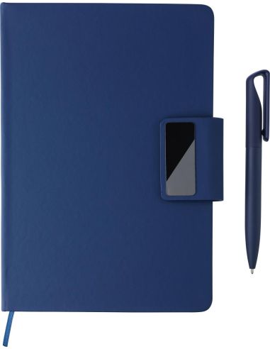 Set libreta 80 hojas y bolígrafo aluminio reciclado