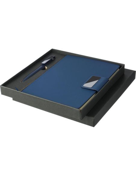 Set libreta 80 hojas y bolígrafo aluminio reciclado