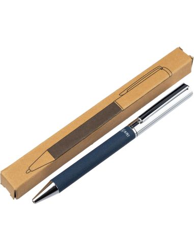 Bolígrafo giratorio latón y RPET tinta azul