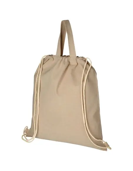 Mochila de cuerdas de algodón reciclado de 210 g/m² 6L Ecológica Personalizada 6120460