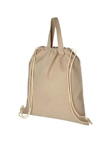 Mochila de cuerdas de algodón reciclado de 210 g/m² 6L Ecológica Personalizada 6120460