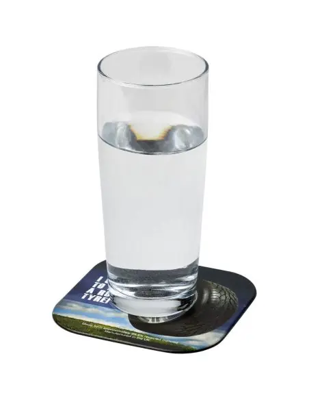 Brite-Mat® Posavasos cuadrado con material de neumático Ecológico Personalizado 6210520