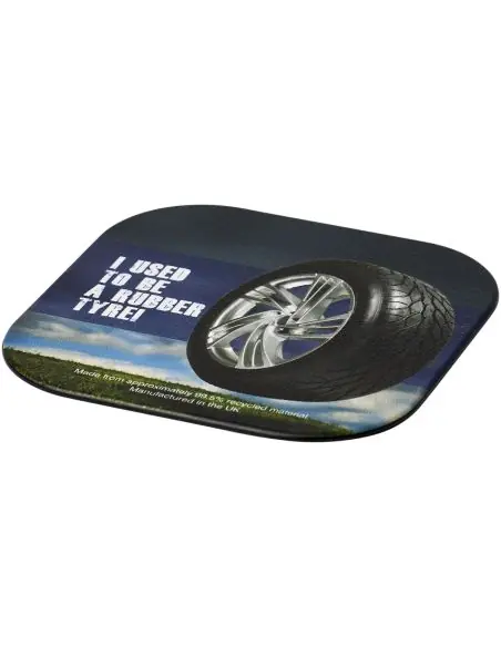 Brite-Mat® Posavasos cuadrado con material de neumático Ecológico Personalizado 6210520