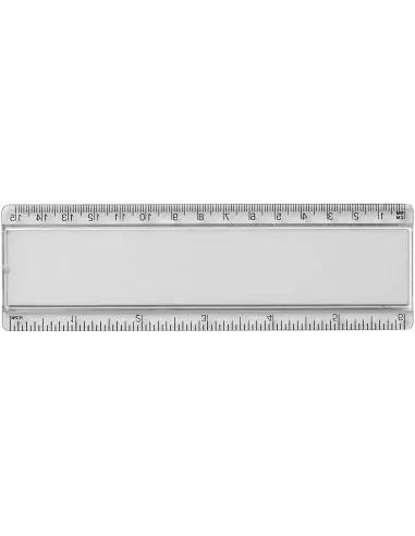 Regla de plástico de 15 cm con inserto de papel...