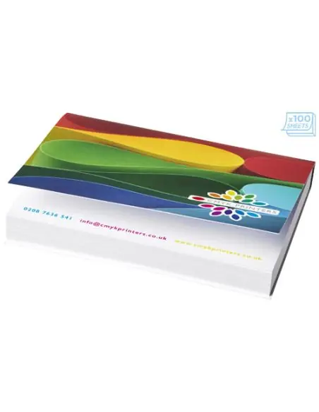 Notas adhesivas de 100x75mm con tapa blanda Sticky-Mate® Ecológica Personalizada 621099