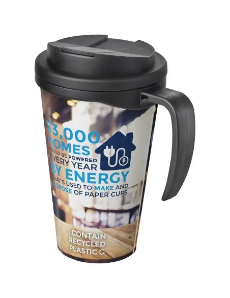 Brite-Americano® Taza de 350 ml con tapa antigoteo Ecológica Personalizada 6210420