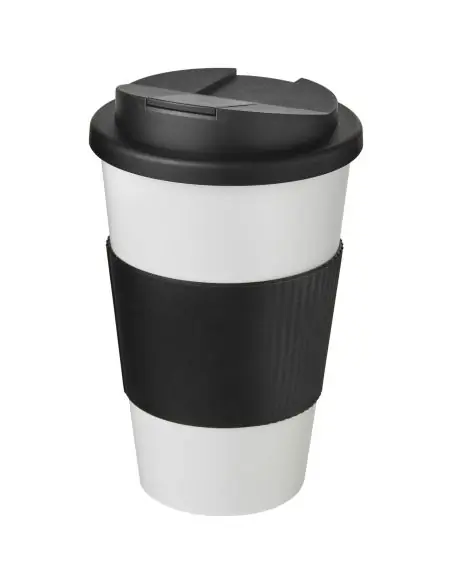 Americano® vaso 350 ml con agarre y tapa antigoteo Ecológico Personalizado 6210696