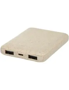 Batería externa de 5000 mAh de paja de trigo Ecológica...