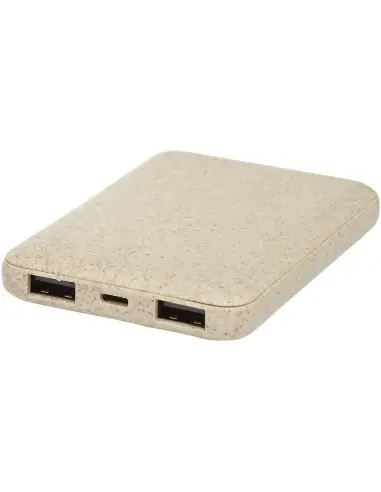 Batería externa de 5000 mAh de paja de trigo...