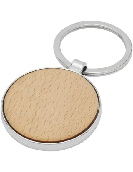 Llavero redondo de madera de haya Ecológico Personalizado 6118123