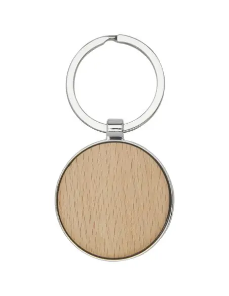 Llavero redondo de madera de haya Ecológico Personalizado 6118123