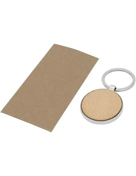 Llavero redondo de madera de haya Ecológico Personalizado 6118123