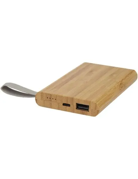 Batería externa de 5000 mAh de bambú Ecológica Personalizada 6124145