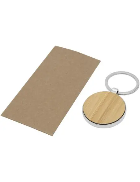 Llavero redondo de bambú Ecológico Personalizado 6118125