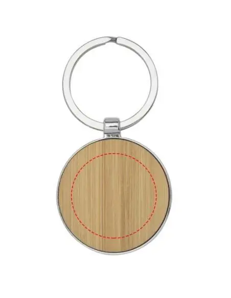 Llavero redondo de bambú Ecológico Personalizado 6118125