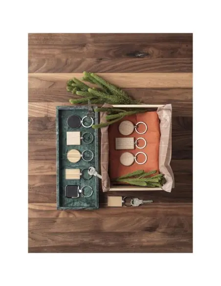Llavero rectangular de madera de haya Ecológico Personalizado 6118122