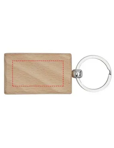 Llavero rectangular de madera de haya Ecológico...