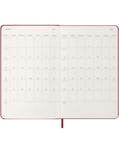 Agenda diaria 12 meses tapa dura con bolsillo