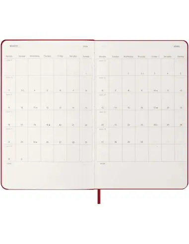 Agenda diaria de 12 meses con tapa dura...